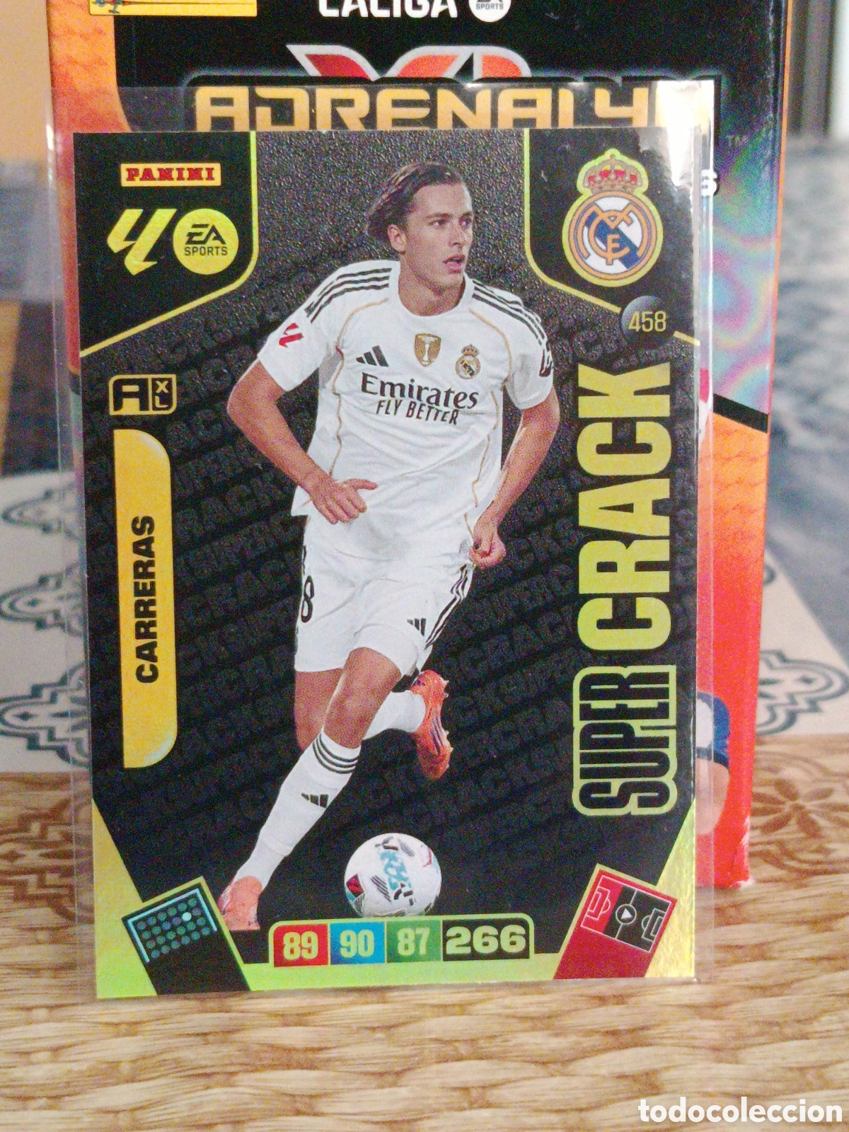 Cromos de f&uacute;tbol: CARRERAS REAL MADRID SUPER CRACK N&ordm; 458 LIGA ADRENALYN 25 26 2025 2026 PANINI