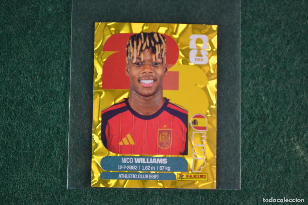 Football Stickers: PANINI FIFA WORLD CUP 2026 - ESP17 NICO WILLIAMS (ESPA&Ntilde;A / ATHLETIC BILBAO) GOLD CRUMPLE