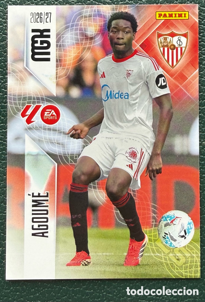 Football Stickers: 335 AGOUME SEVILLA FC FICHAS ALBUM MEGACRACKS 2026 2027 MGK 26 27