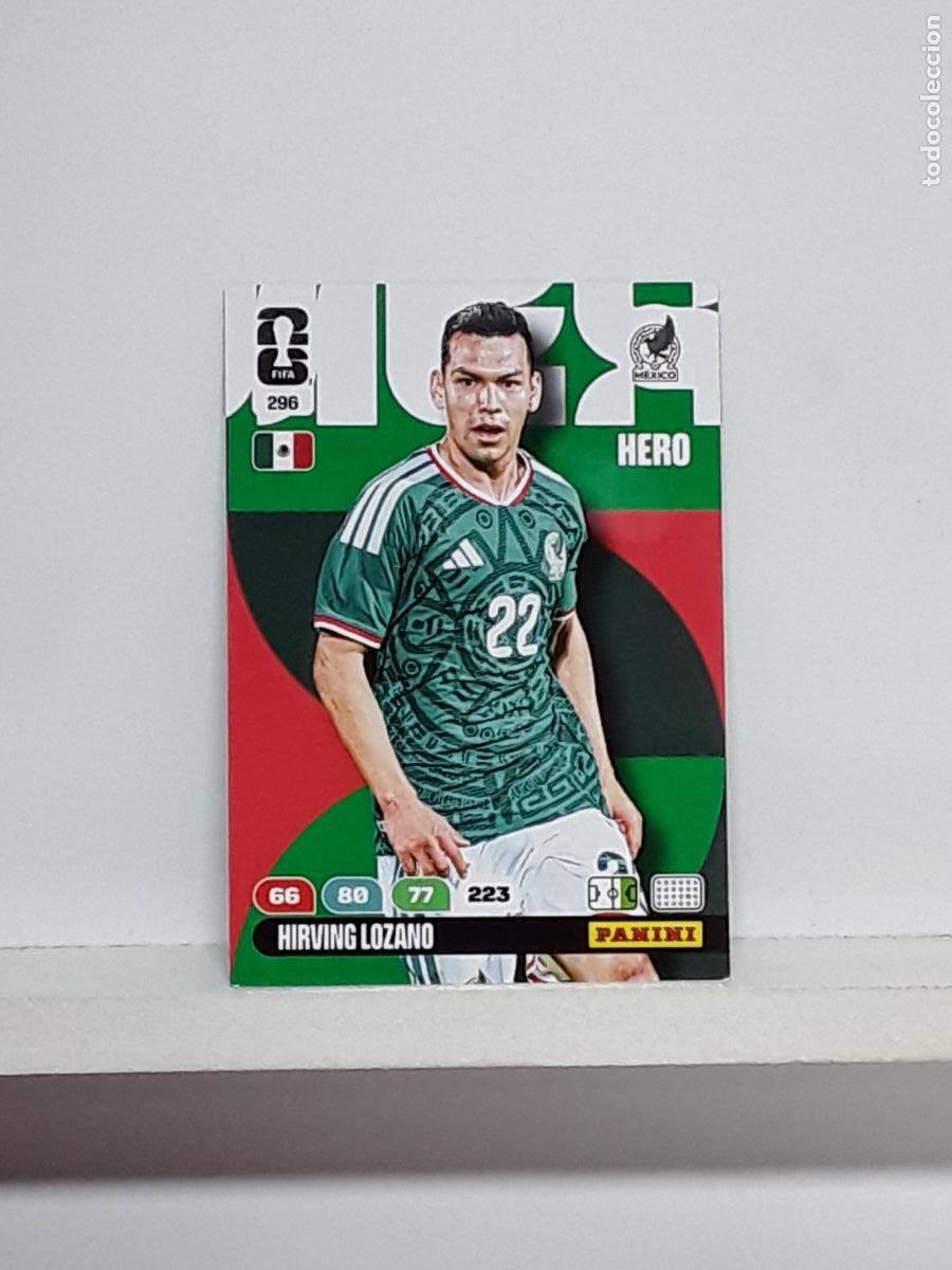 Cromos de f&uacute;tbol: ADRENALYN MUNDIAL 2026 WORLD CUP 26 ALBUM PANINI N 296 MEXICO HIRVING LOZANO