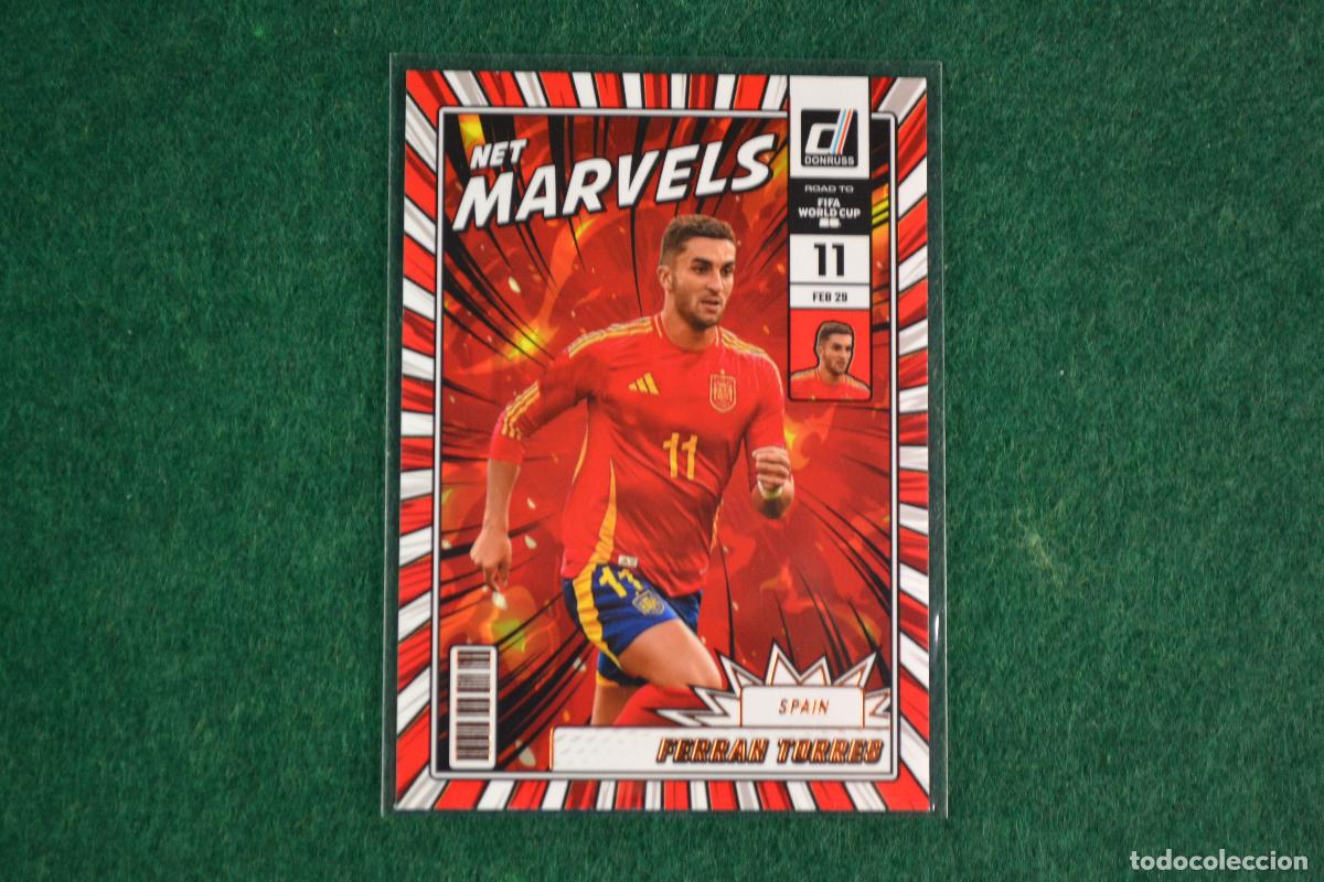 Cromos de f&uacute;tbol: PANINI DONRUSS ROAD TO FIFA WORLD CUP 2026 - FERRAN TORRES (ESPA&Ntilde;A / FC BARCELON) INSERT NET MARVELS