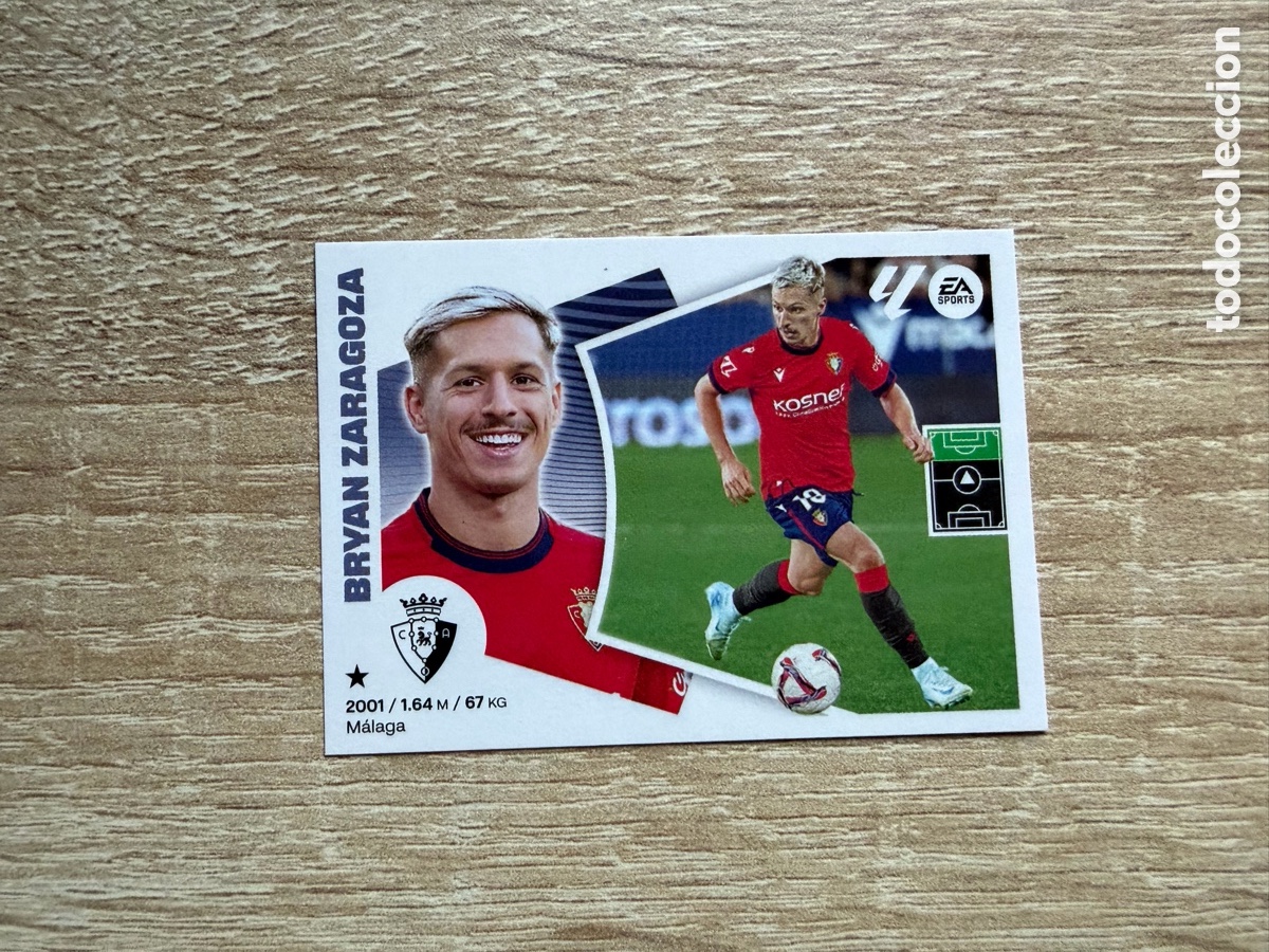 Cromos de f&uacute;tbol: BRYAN ZARAGOZA N&ordm; 32 CA OSASUNA CROMO COLECCIONES ESTE LALIGA 2024 2025 24 25 ULTIMOS FICHAJES