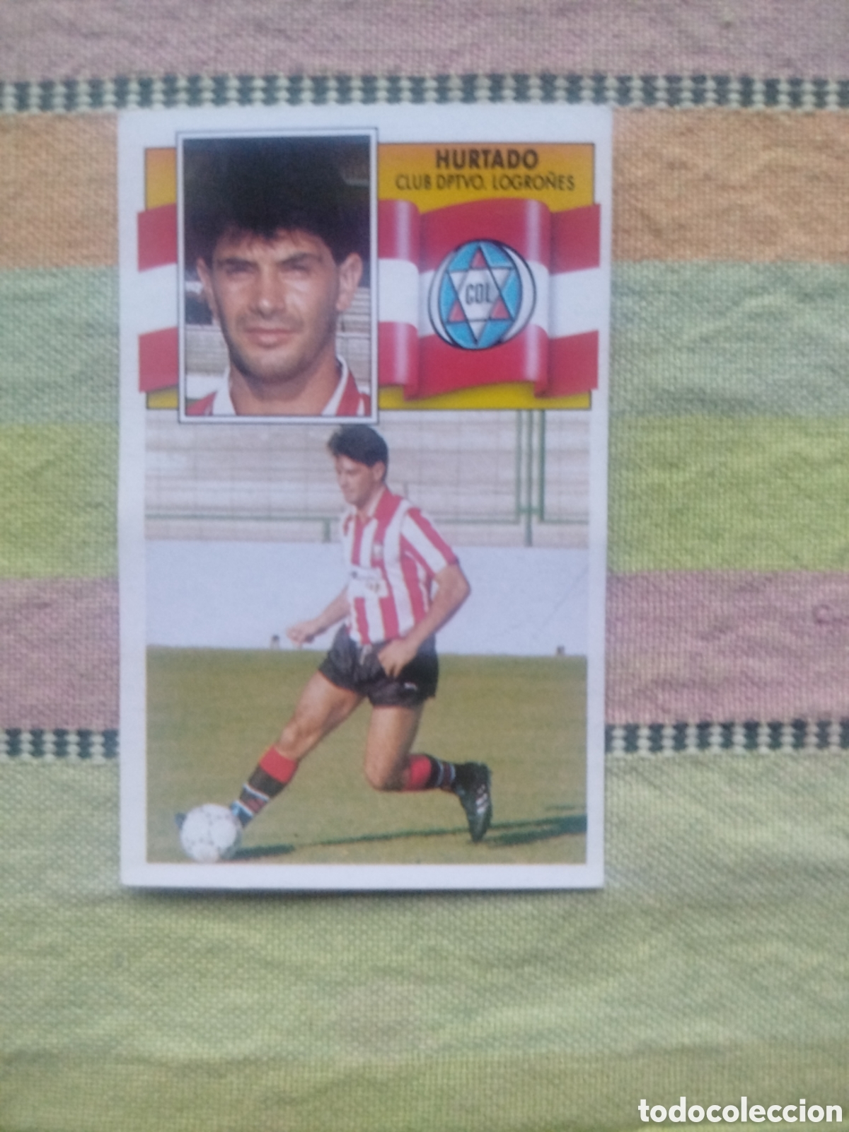 Cromos de f&uacute;tbol: HURTADO COLOCA LOGRO&Ntilde;ES SIN PEGAR LIGA ESTE 90-91