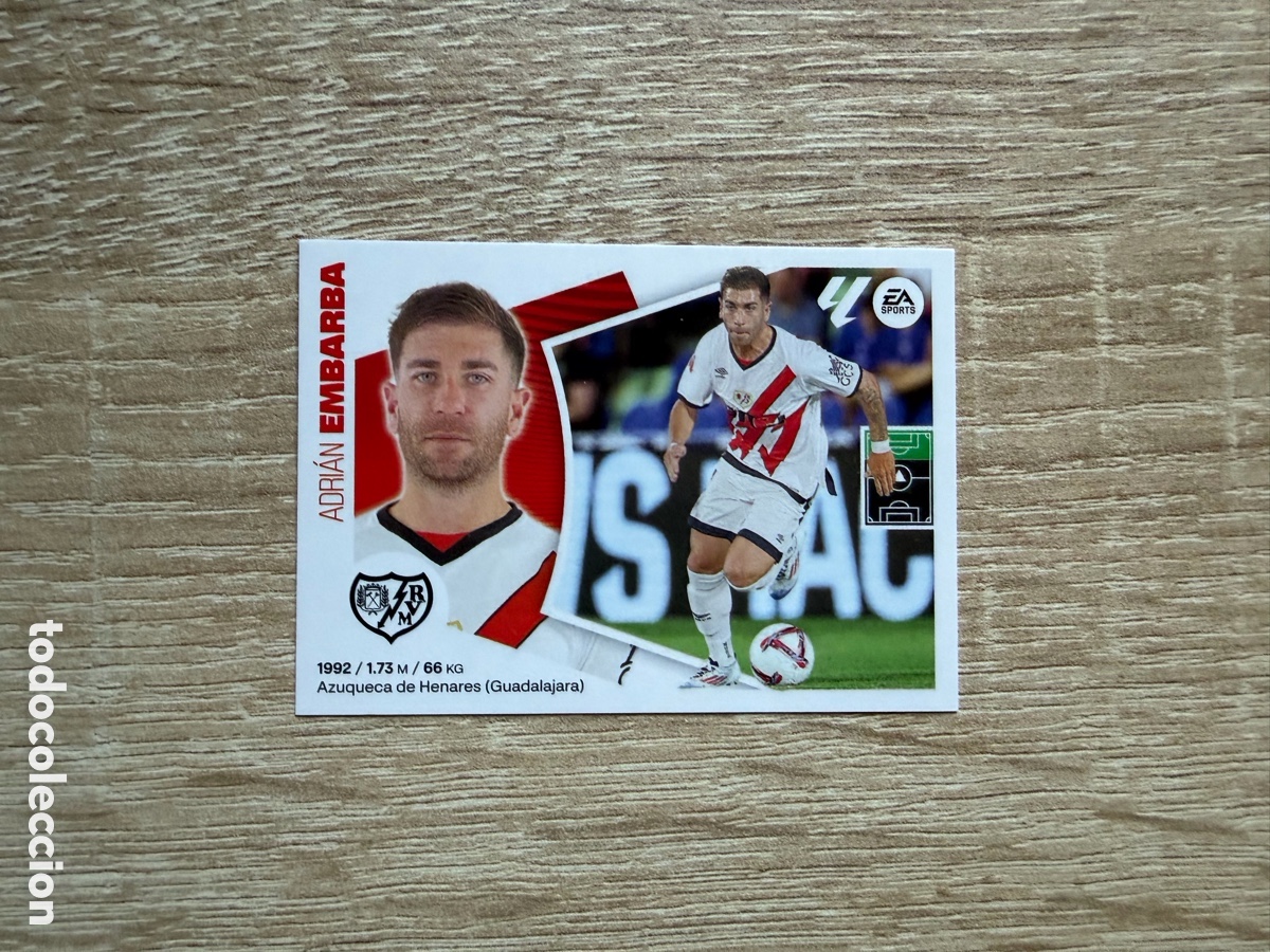 Cromos de f&uacute;tbol: EMBARBA N&ordm; 31 RAYO VALLECANO CROMO COLECCIONES ESTE LALIGA 2024 2025 24 25 ULTIMOS FICHAJES