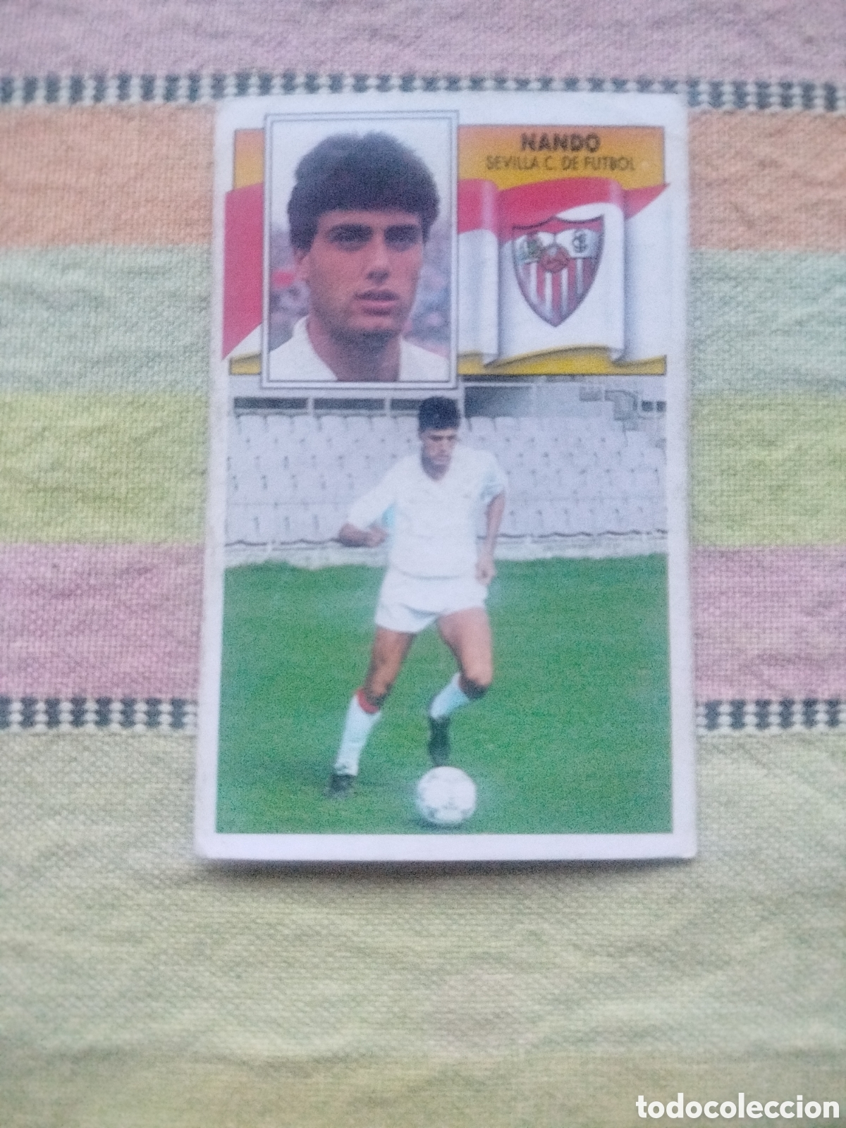 Figurine di Calcio: NANDO BAJA SEVILLA SIN PEGAR LIGA ESTE 89-90