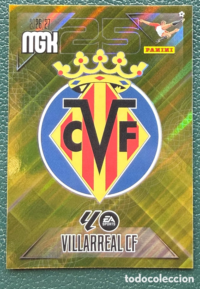 Football Stickers: 361 ESCUDO VILLARREAL CF FICHAS ALBUM MEGACRACKS 2026 2027 MGK 26 27