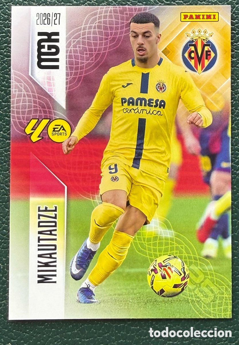 Football Stickers: 376 MIKAUTADZE VILLARREAL CF FICHAS ALBUM MEGACRACKS 2026 2027 MGK 26 27