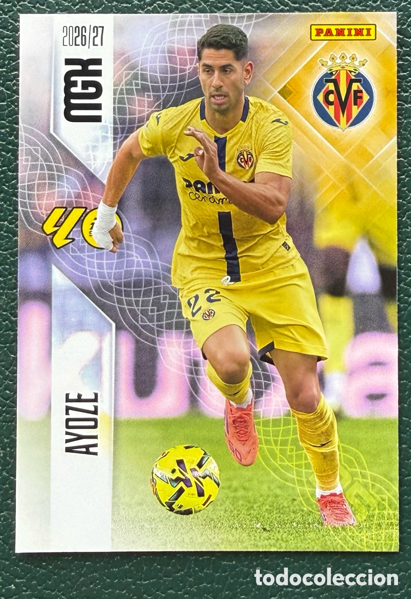 Football Stickers: 377 AYOZE VILLARREAL CF FICHAS ALBUM MEGACRACKS 2026 2027 MGK 26 27