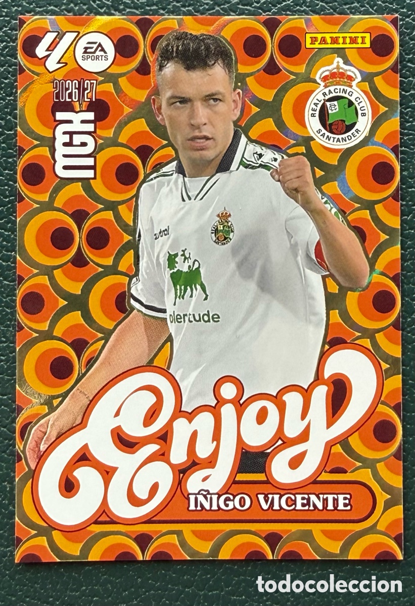 Football Stickers: 383 I&Ntilde;IGO VICENTE RACING DE SANTANDER ENJOY FICHAS ALBUM MEGACRACKS 2026 2027 MGK 26 27