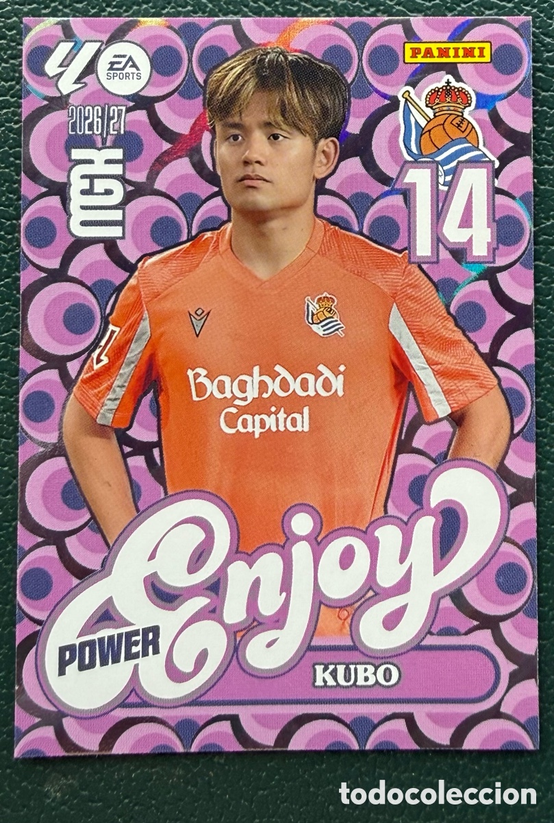 Football Stickers: 384P / 384 P KUBO REAL SOCIEDAD ENJOY POWER FICHAS ALBUM MEGACRACKS 2026 2027 MGK 26 27