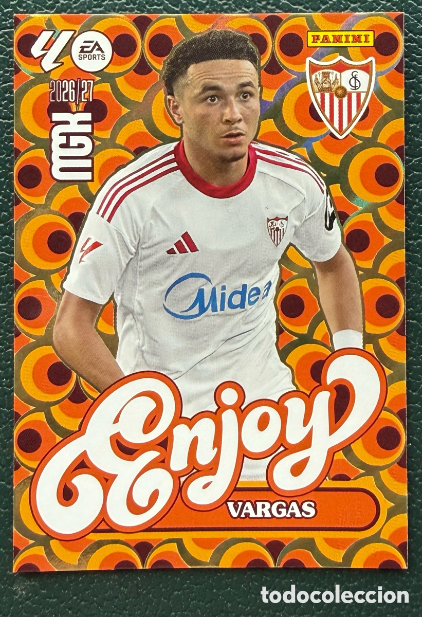 Cromos de f&uacute;tbol: 387 VARGAS SEVILLA FC ENJOY FICHAS ALBUM MEGACRACKS 2026 2027 MGK 26 27