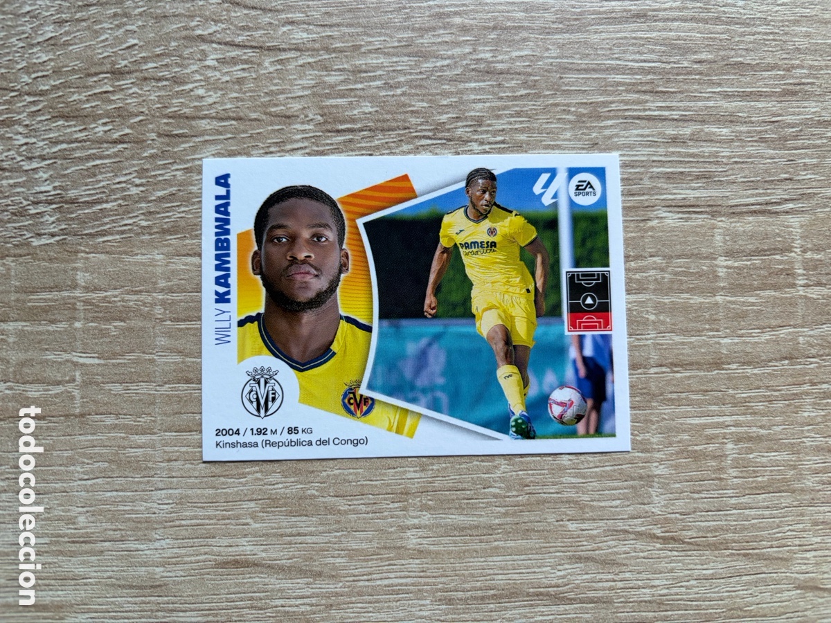 Cromos de f&uacute;tbol: KAMBWALA N&ordm; 7 BIS VILLARREAL CF CROMO COLECCIONES ESTE LALIGA 2024 2025 24 25 COLOCA