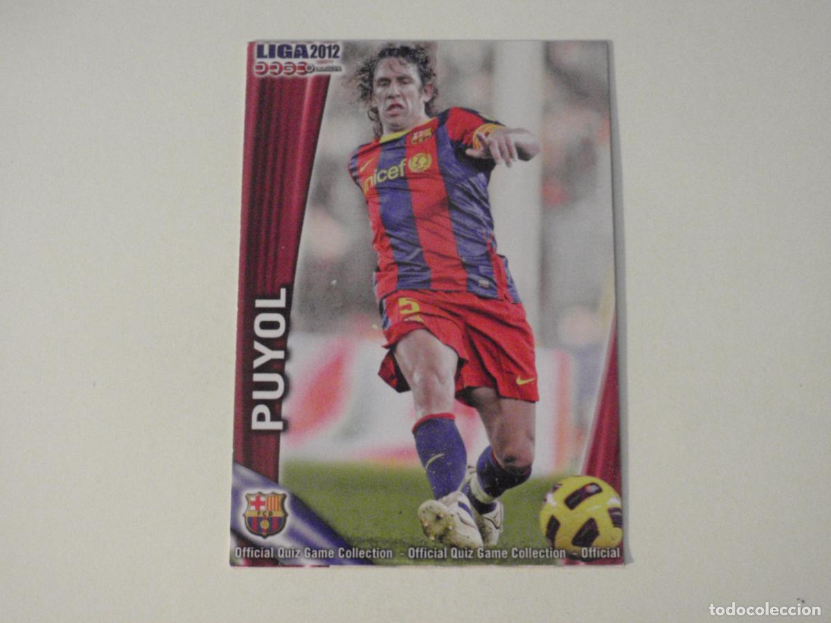 Football Stickers: 7 Puyol - FC Barcelona. LAS FICHAS QUIZ DE LA LIGA 2011 2012 MUNDICROMO 11 12