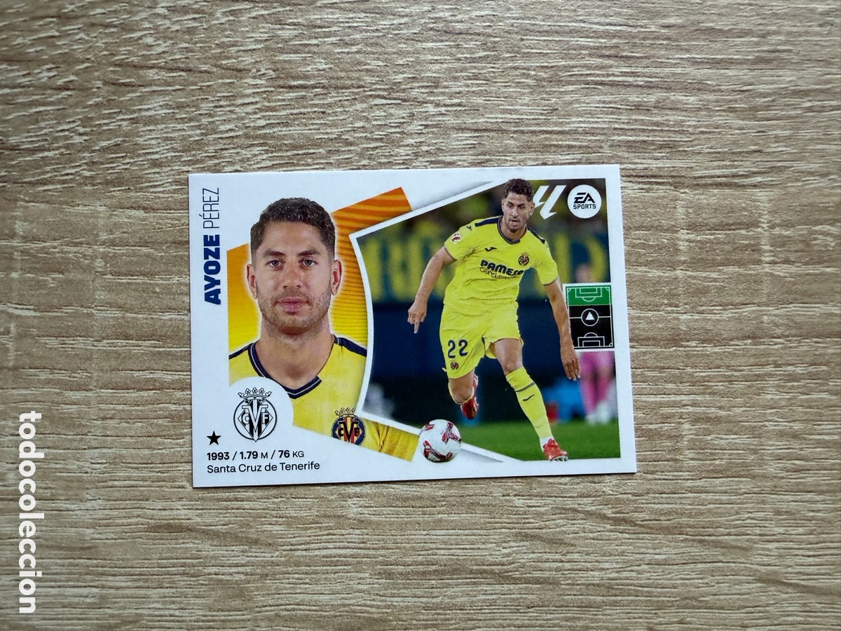 Cromos de f&uacute;tbol: AYOZE N&ordm; 28 VILLARREAL CF CROMO COLECCIONES ESTE LALIGA 2024 2025 24 25 ULTIMOS FICHAJES