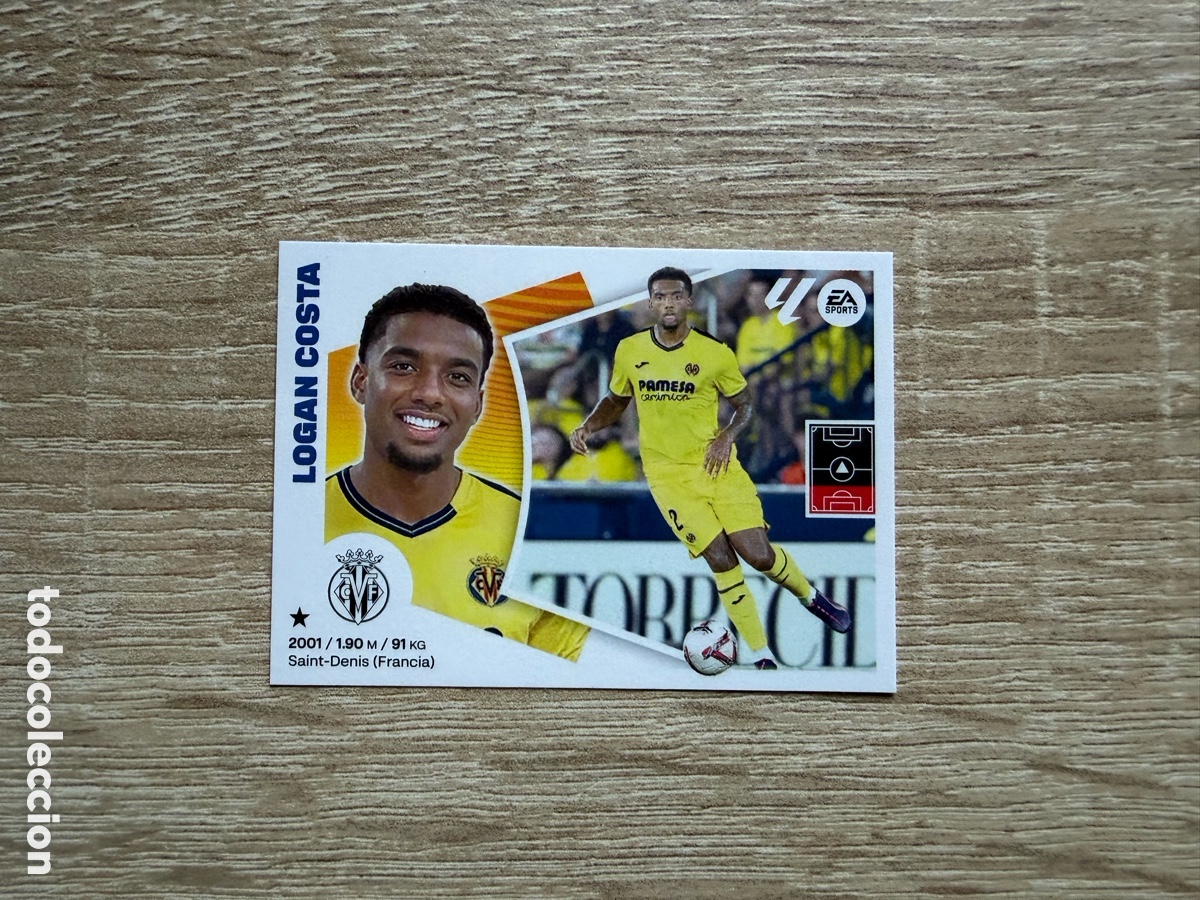 Cromos de f&uacute;tbol: LOGAN COSTA N&ordm; 41 VILLARREAL CF CROMO COLECCIONES ESTE LALIGA 2024 2025 24 25 ULTIMOS FICHAJES