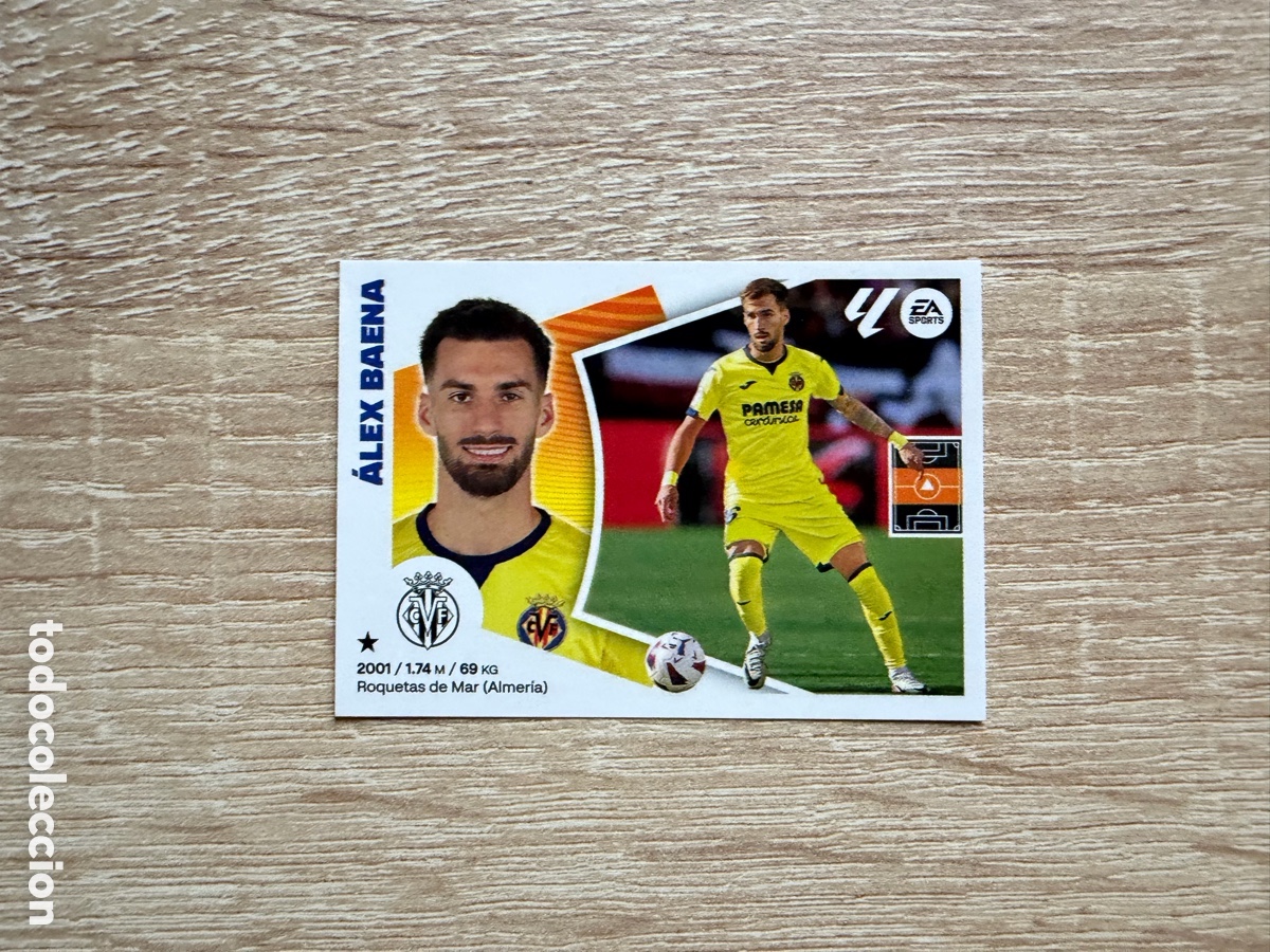 Cromos de f&uacute;tbol: &Aacute;LEX BAENA N&ordm; 15 VILLARREAL CF CROMO COLECCIONES ESTE LALIGA 2024 2025 24 25
