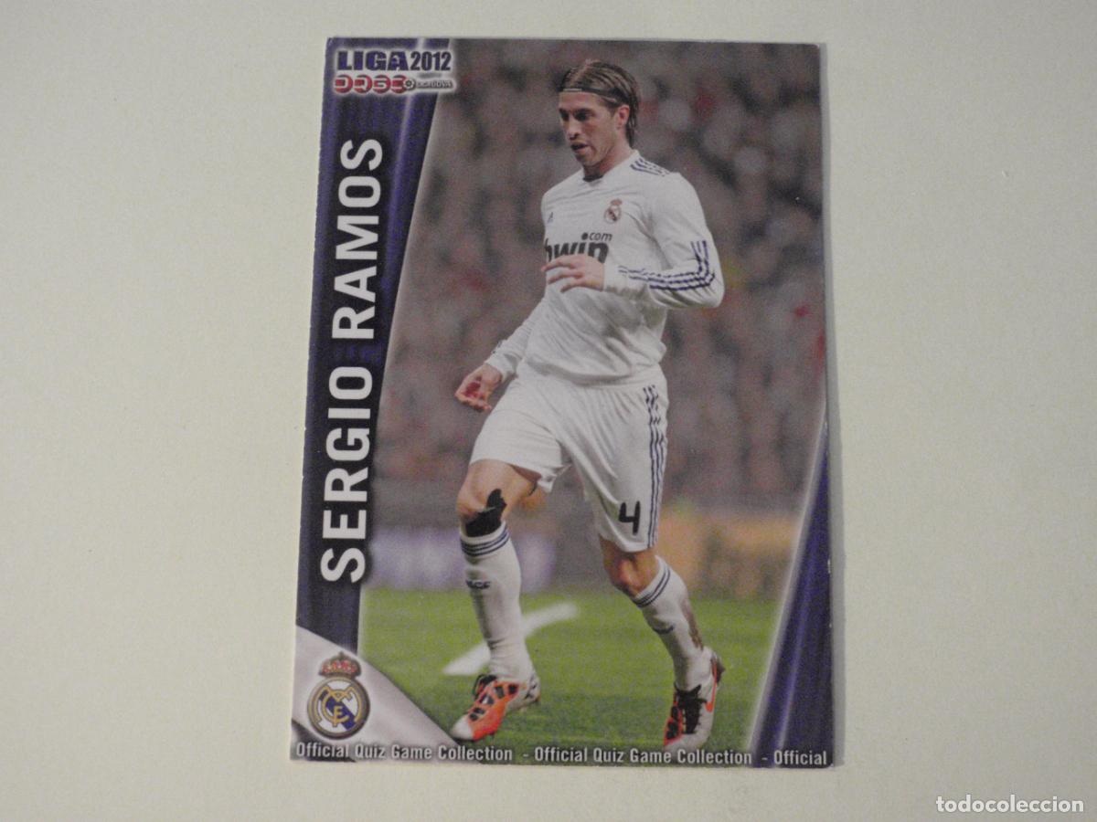 Cromos de f&uacute;tbol: 35 SERGIO RAMOS (Real Madrid) LAS FICHAS QUIZ DE LA LIGA 2011 2012 MUNDICROMO 11 12