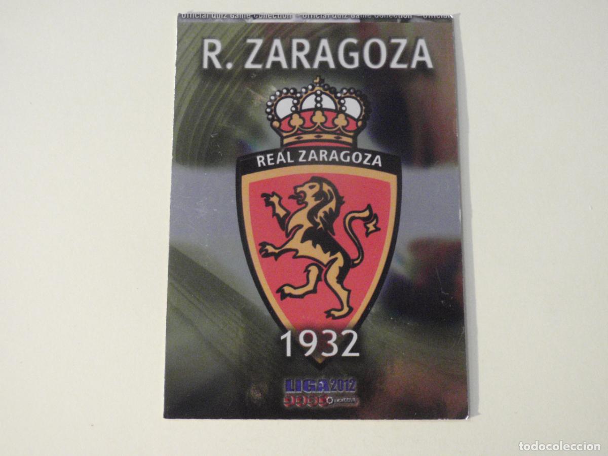 Cromos de f&uacute;tbol: 325 Escudo REAL ZARAGOZA Brillo Liso. LAS FICHAS QUIZ DE LA LIGA 2011 2012 MUNDICROMO 11 12