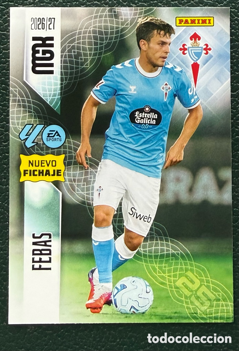Football Stickers: 483 FEBAS CELTA DE VIGO FICHAS ALBUM MEGACRACKS 2026 2027 MGK 26 27