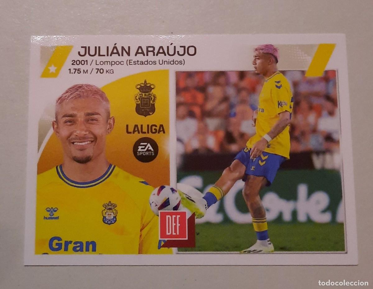 Cromos de f&uacute;tbol: N&deg;10 BIS Juli&aacute;n Ara&uacute;jo UD Las Palmas,Este Panini 2023-24