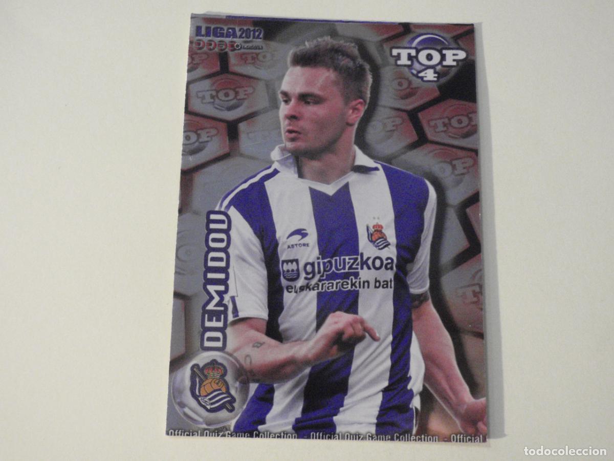 Cromos de f&uacute;tbol: 562 DEMIDOV Real Sociedad TOP 4 BRILLO ROJO. LAS FICHAS QUIZ DE LA LIGA 2011 2012 MUNDICROMO 11 12