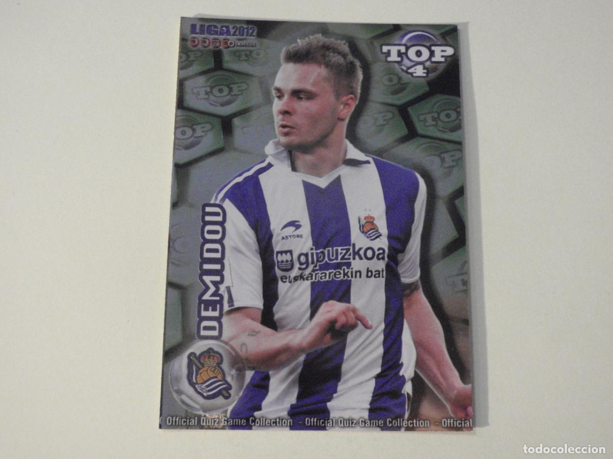 Cromos de f&uacute;tbol: 562 DEMIDOV Real Sociedad TOP 4 BRILLO VERDE. LAS FICHAS QUIZ DE LA LIGA 2011 2012 MUNDICROMO 11 12