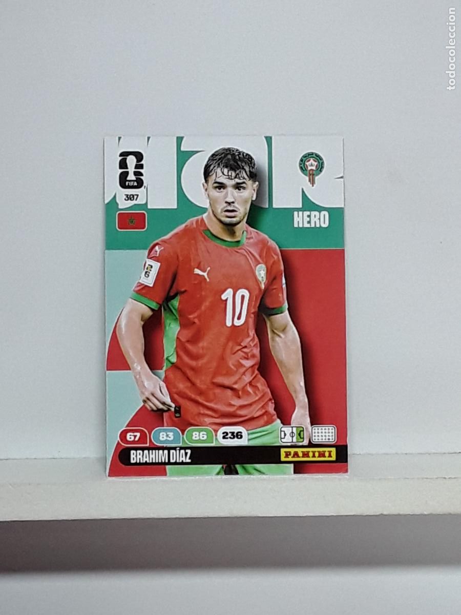 Cromos de f&uacute;tbol: ADRENALYN MUNDIAL 2026 WORLD CUP 26 ALBUM PANINI N 307 MARRUECOS BRAHIM DIAZ