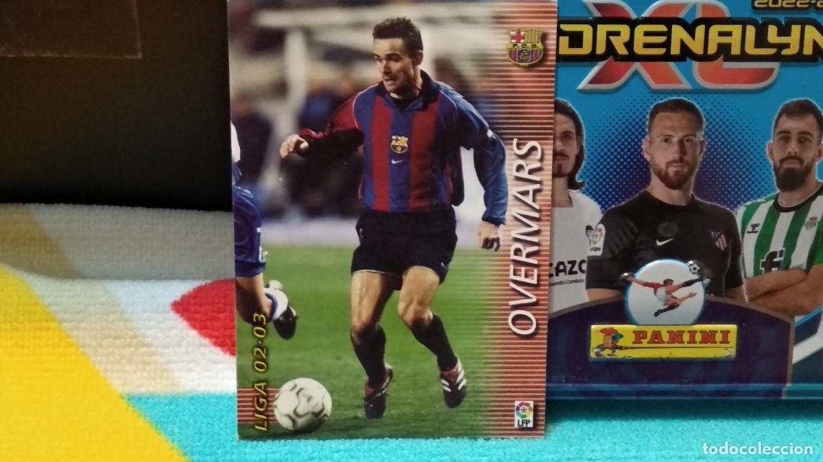 Cromos de f&uacute;tbol: 69 OVERMARS - F.C. BARCELONA LIGA 2002 2003 02 03 MEGAFICHAS PANINI