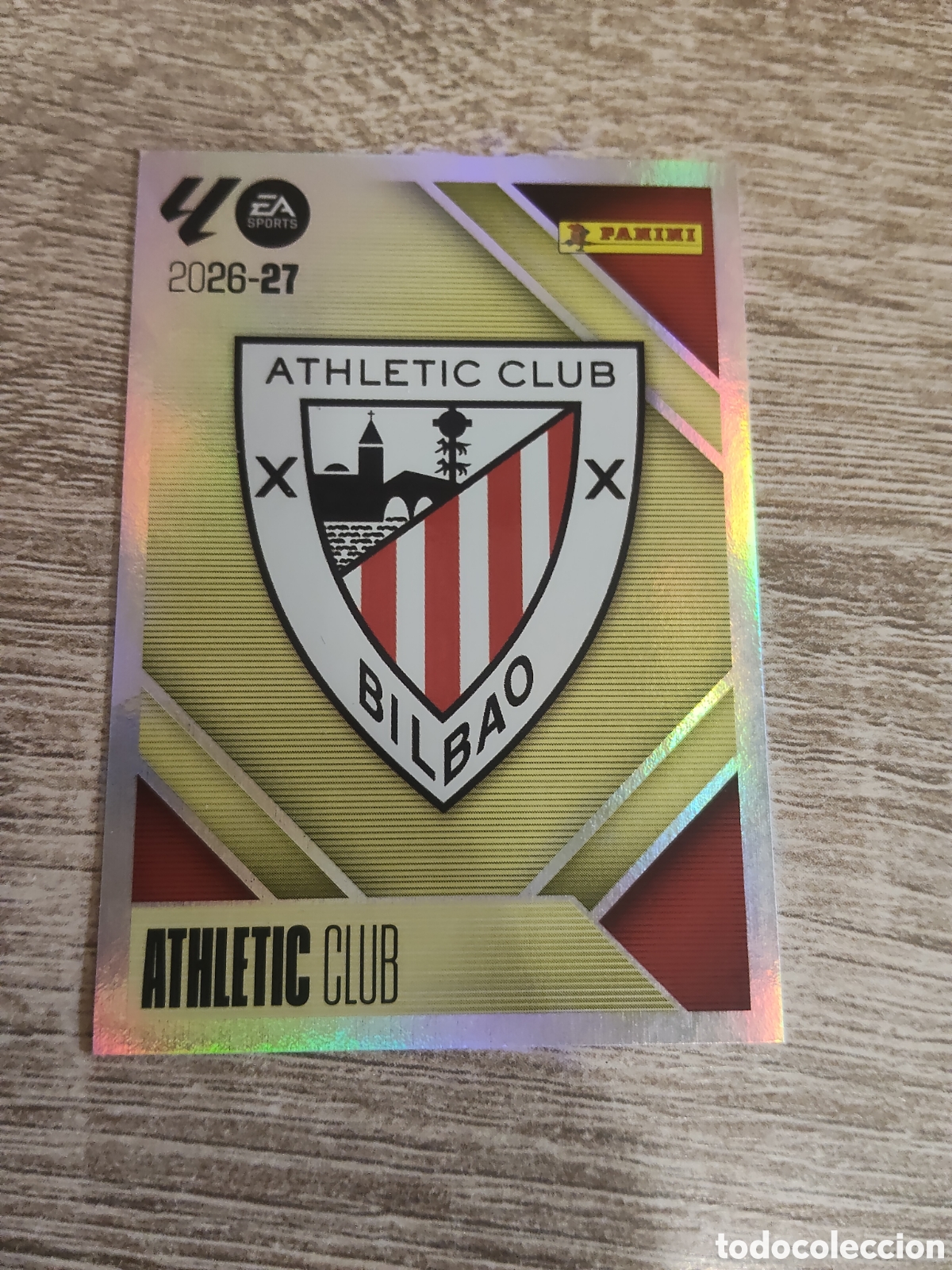 Cromos de f&uacute;tbol: Escudo Athletic de Bilbao liga 2026 2027 26 27 ediciones este