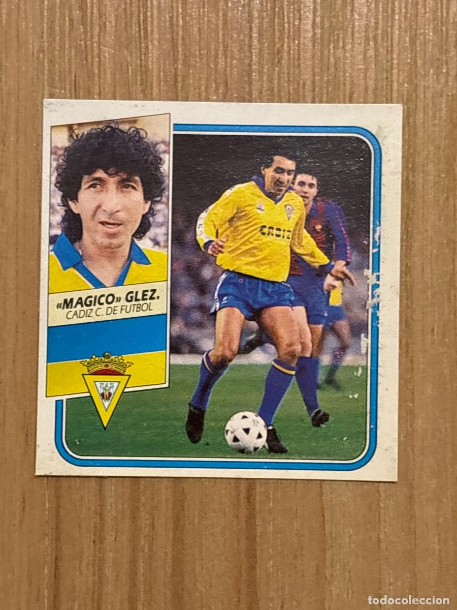 Cromos de f&uacute;tbol: 37. CROMO ESTE 1989-90 89-90 M&Aacute;GICO GONZ&Aacute;LEZ RECUPERADO DESPEGADO
