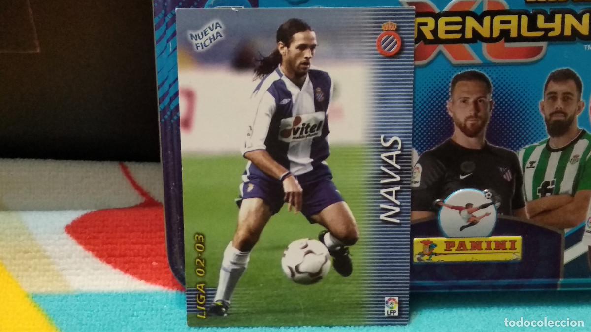 Cromos de f&uacute;tbol: 134 BIS NAVAS - R.C.D. ESPANYOL NUEVA FICHA LIGA 2002 2003 02 03 MEGAFICHAS PANINI