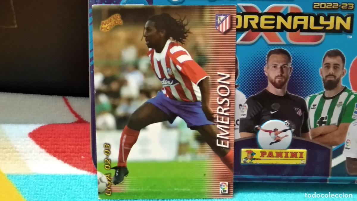 Cromos de f&uacute;tbol: 405 EMERSON - ATLETICO MADRID NUEVO FICHAJE LIGA 2002 2003 02 03 MEGAFICHAS PANINI