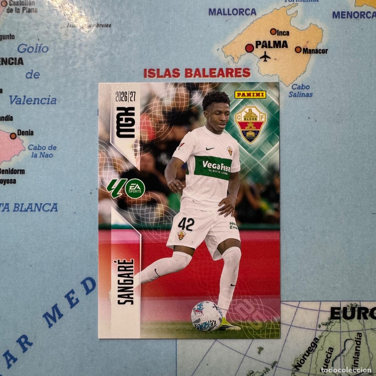Cromos de f&uacute;tbol: Sangar&eacute; N&uacute;mero 148 del Elche megacracks 26-27 2026-2027