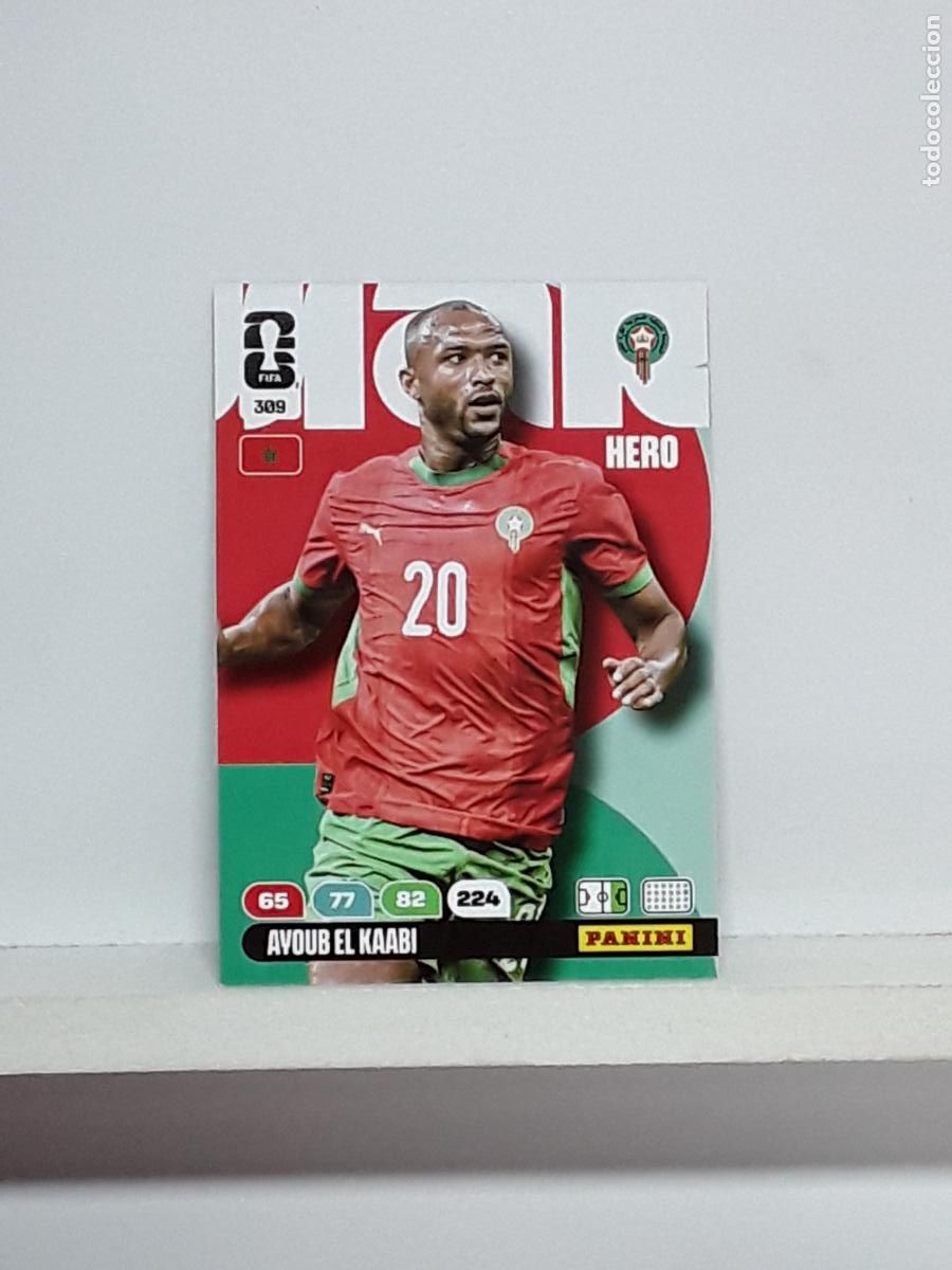 Cromos de f&uacute;tbol: ADRENALYN MUNDIAL 2026 WORLD CUP 26 ALBUM PANINI N 309 MARRUECOS AYOUB EL KAABI
