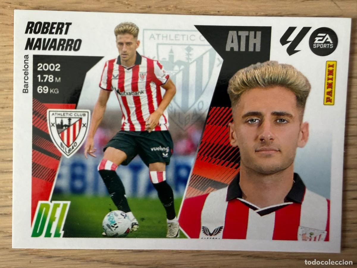 Cromos de f&uacute;tbol: FICHAJE 4 ROBERT NAVARRO ATHLETIC BILBAO 25 26 2025 2026 LIGA EA SPORTS COLECCIONES ESTE SIN PEGAR