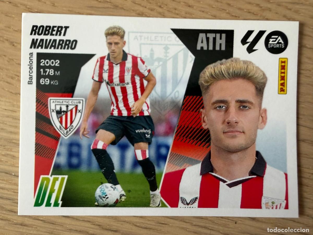 Cromos de f&uacute;tbol: FICHAJE 4 ROBERT NAVARRO ATHLETIC BILBAO 25 26 2025 2026 LIGA EA SPORTS COLECCIONES ESTE SIN PEGAR