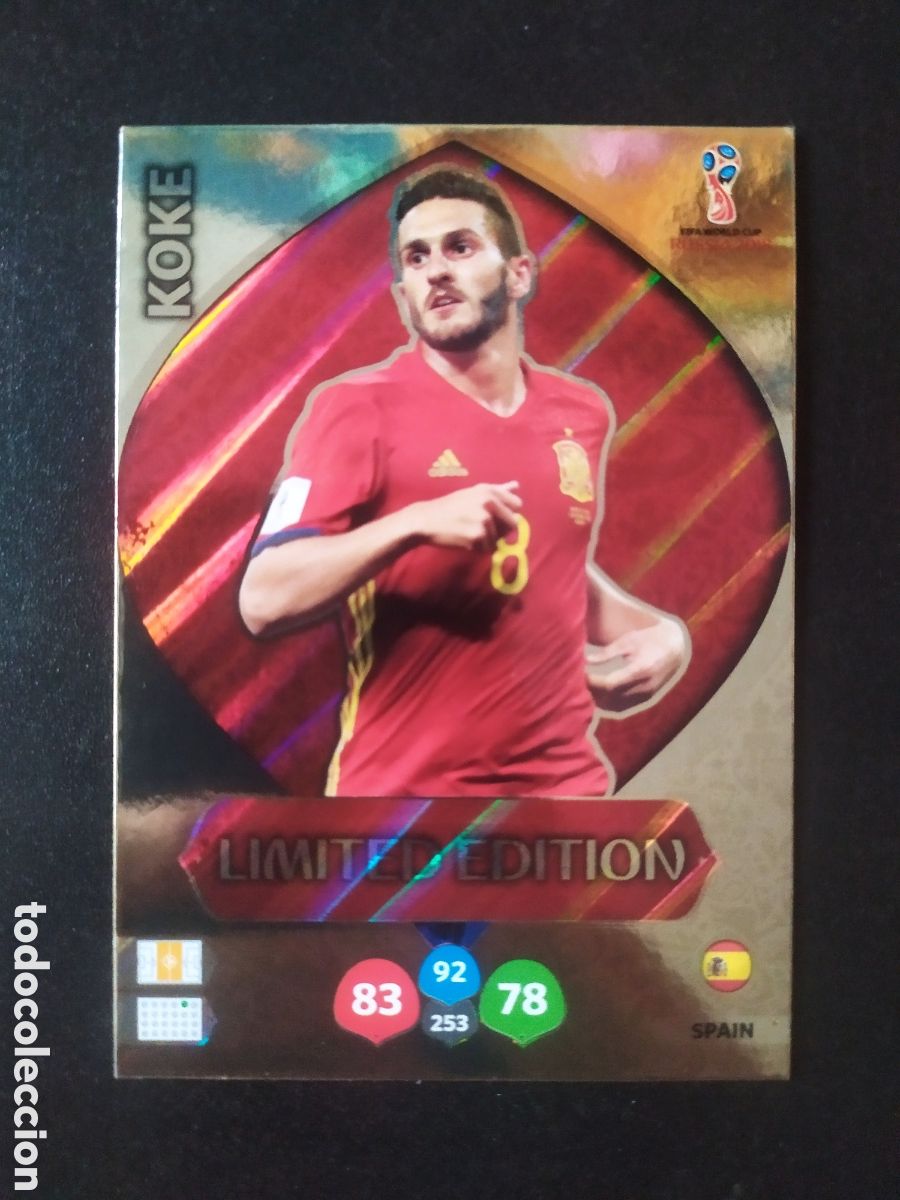 Cromos de f&uacute;tbol: Adrenalyn Rusia 2018 panini Koke Espa&ntilde;a edicion limitada