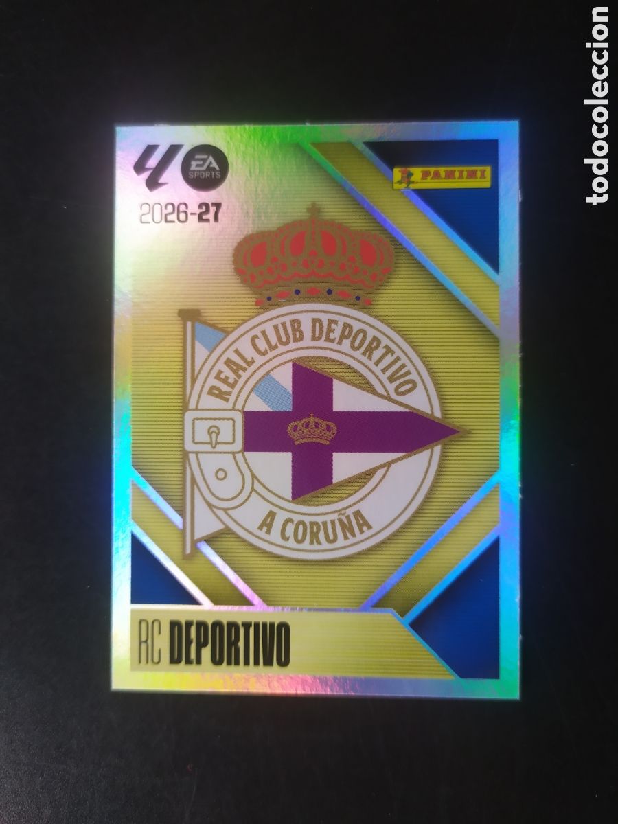 Cromos de f&uacute;tbol: Liga este 2026 2027 26 27 panini escudo n&deg; 1 Deportivo Coru&ntilde;a