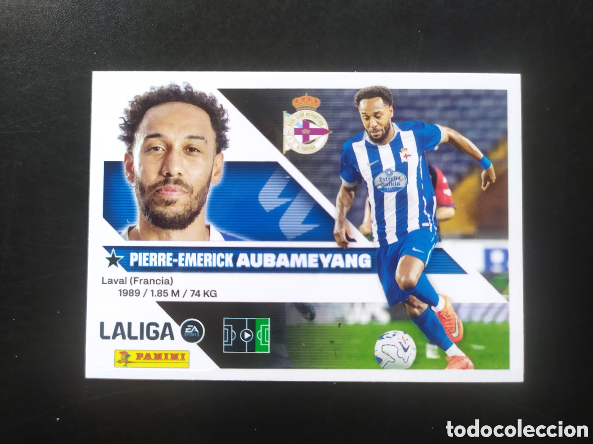 Cromos de f&uacute;tbol: Liga este 2026 2027 26 27 panini Aubameyang fichaje n&deg; 12 Deportivo Coru&ntilde;a