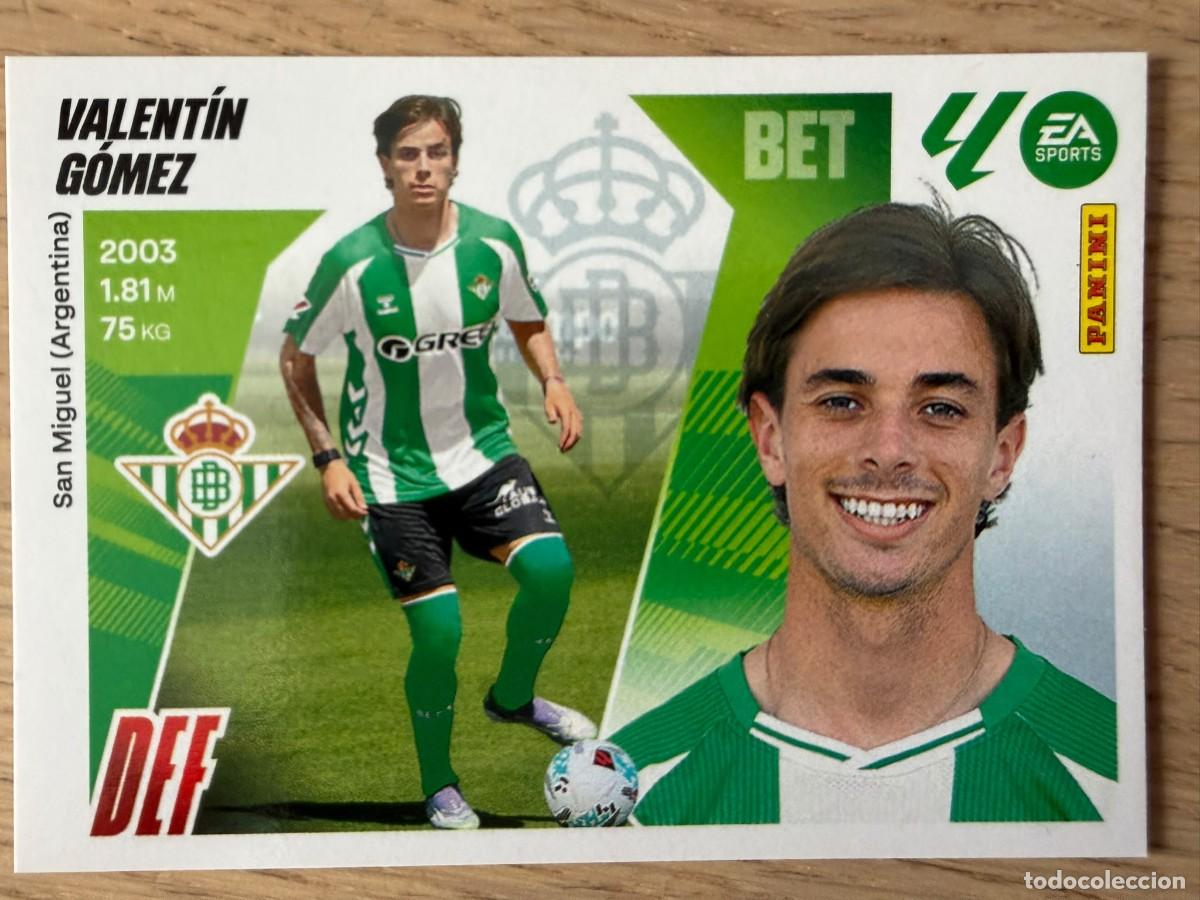Cromos de f&uacute;tbol: FICHAJE 17 VALENTIN GOMEZ REAL BETIS 25 26 2025 2026 LIGA EA SPORTS COLECCIONES ESTE SIN PEGAR