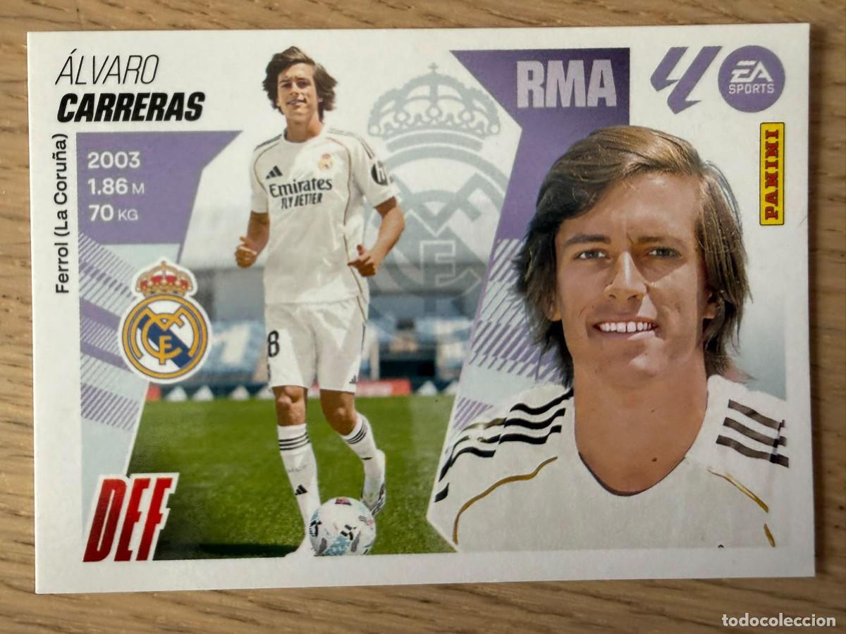 Cromos de f&uacute;tbol: FICHAJE 18 CARRERAS REAL MADRID 25 26 2025 2026 LIGA EA SPORTS COLECCIONES ESTE SIN PEGAR