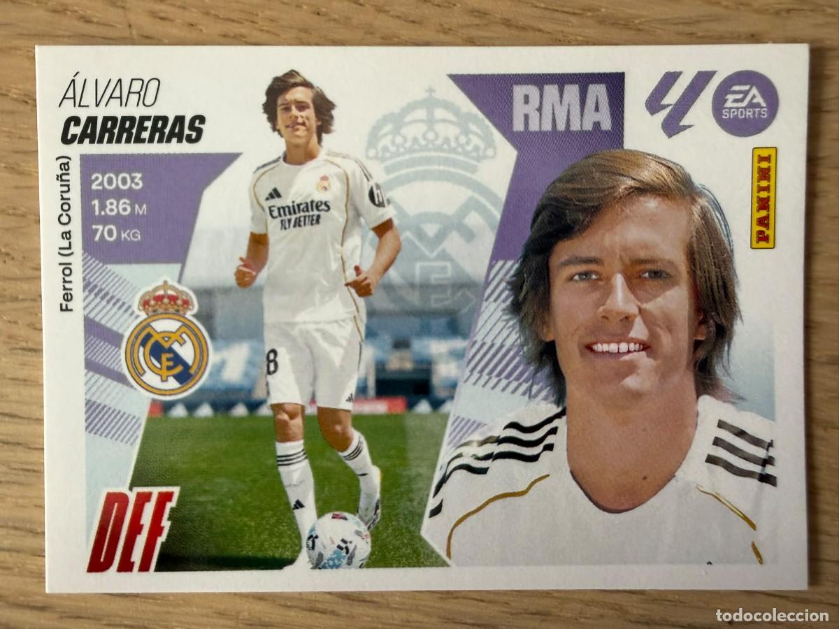 Cromos de f&uacute;tbol: FICHAJE 18 CARRERAS REAL MADRID 25 26 2025 2026 LIGA EA SPORTS COLECCIONES ESTE SIN PEGAR
