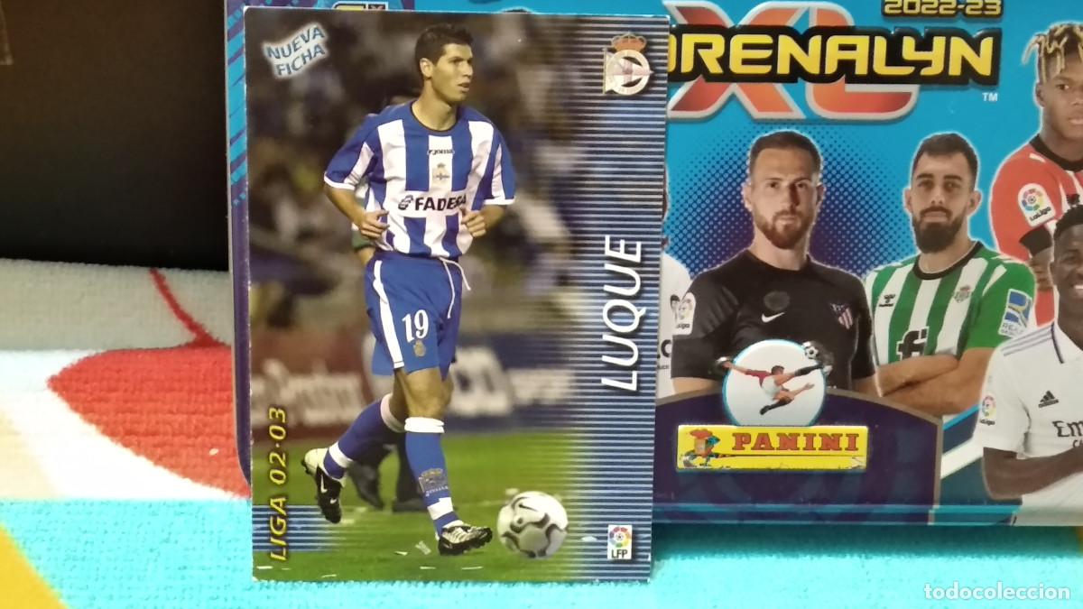 Cromos de f&uacute;tbol: 126 BIS LUQUE - R.C. DEPORTIVO NUEVA FICHA LIGA 2002 2003 02 03 MEGAFICHAS PANINI