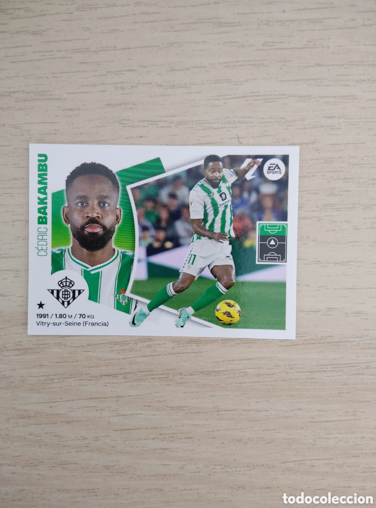 Cromos de f&uacute;tbol: 20 CEDRIC BAKAMBU REAL BETIS LIGA ESTE 2024 2025