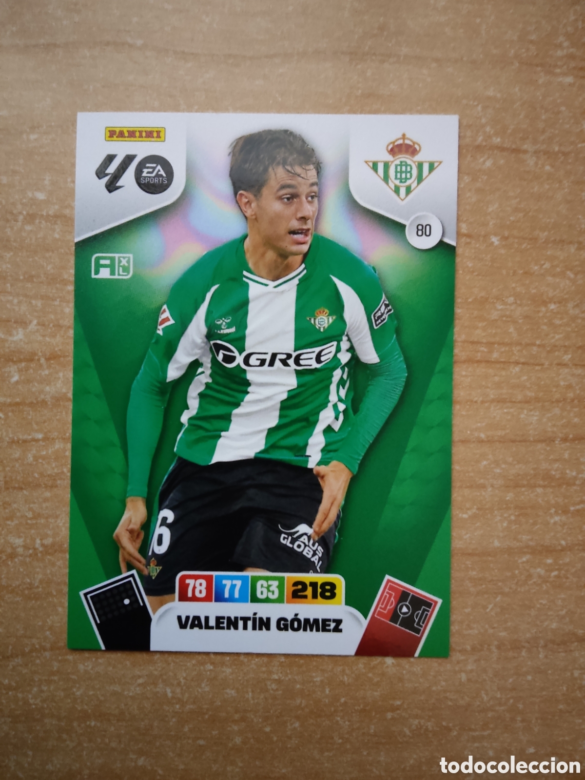 Cromos de f&uacute;tbol: 80 VALENTIN GOMEZ REAL BETIS ADRENALYN XL LIGA 2025 2026