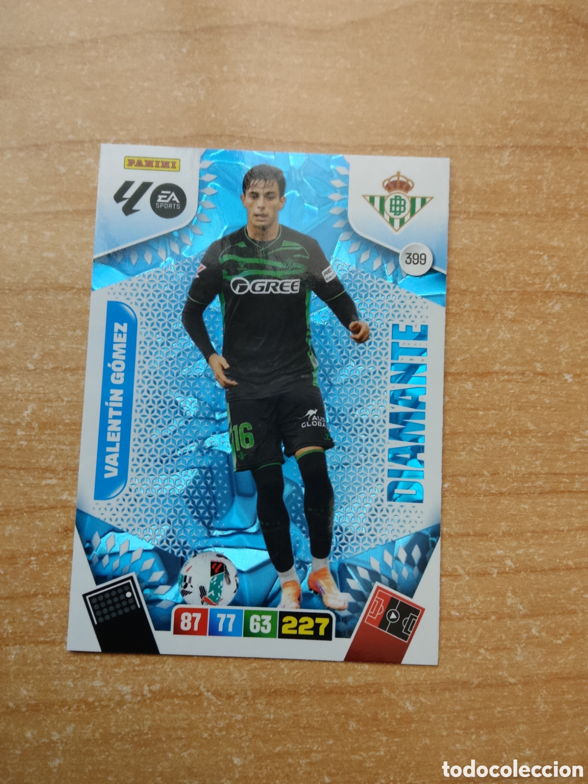 Cromos de f&uacute;tbol: 399 VALENTIN GOMEZ DIAMANTE REAL BETIS ADRENALYN XL LIGA 2025 2026