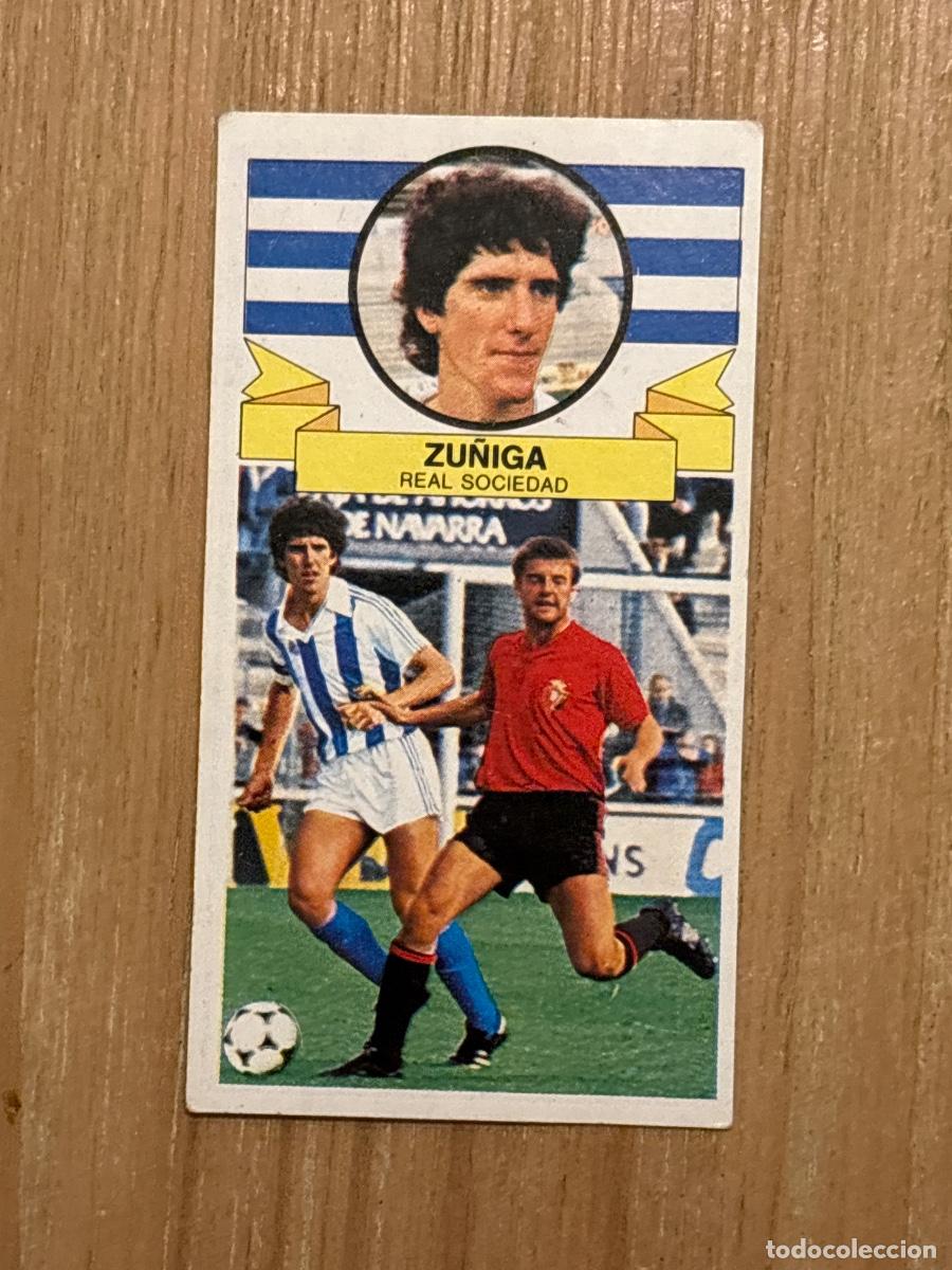 Cromos de f&uacute;tbol: 37. CROMO 1985-86 LIGA ESTE 85-86 ZU&Ntilde;IGA REAL SOCIEDAD SIN PEGAR