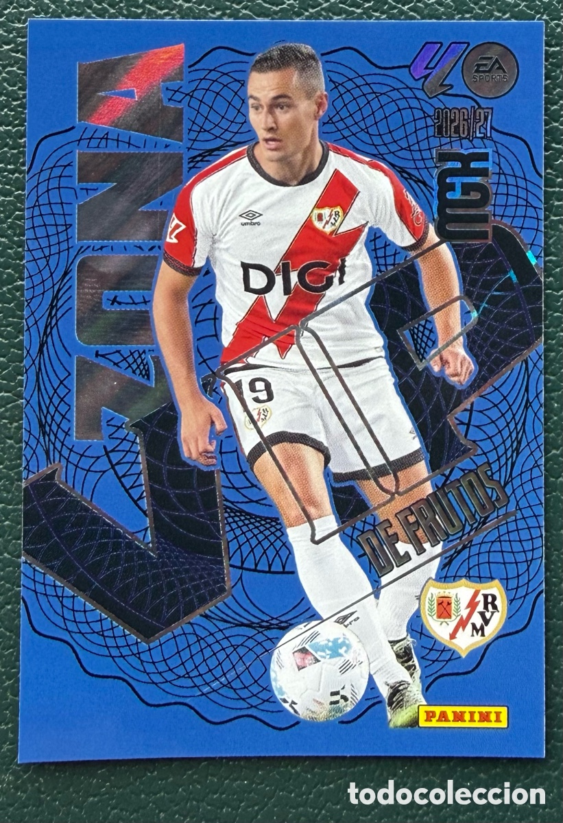 Figurine di Calcio: 392 DE FRUTOS RAYO VALLECANO ZONA VIP FICHAS ALBUM MEGACRACKS 2026 2027 MGK 26 27