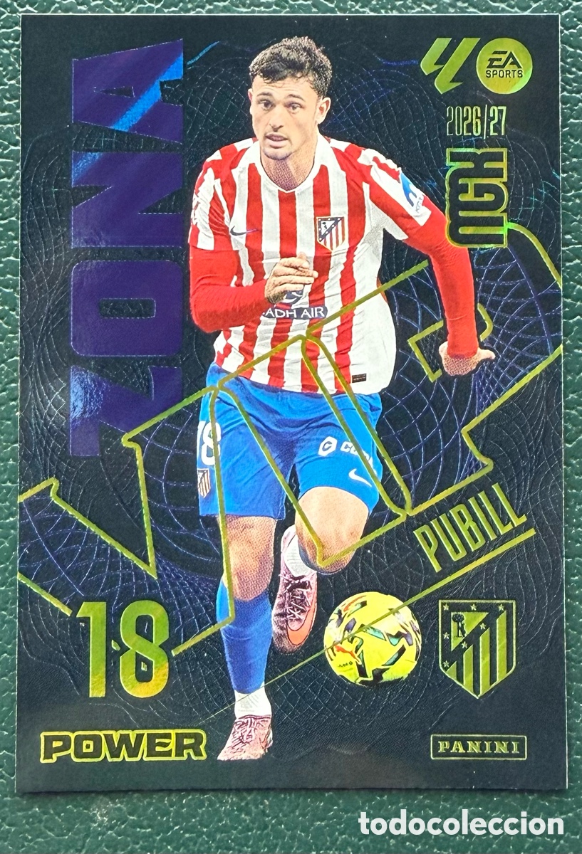 Cromos de f&uacute;tbol: 404P / 404 P PUBILL ATLETICO DE MADRID ZONA VIP POWER FICHAS ALBUM MEGACRACKS 2026 2027 MGK 26 27