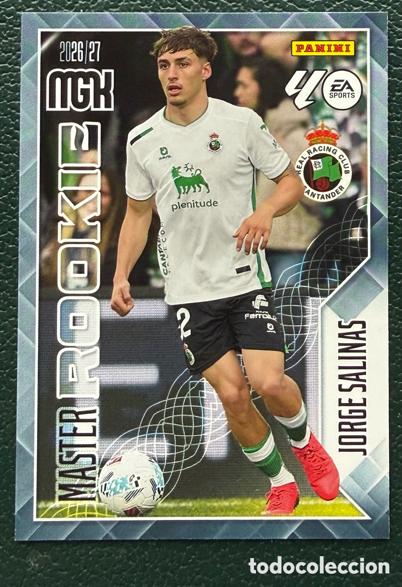 Cromos de f&uacute;tbol: 414 JORGE SALINAS RACING DE SANTANDER MASTER ROOKIE FICHAS ALBUM MEGACRACKS 2026 2027 MGK 26 27